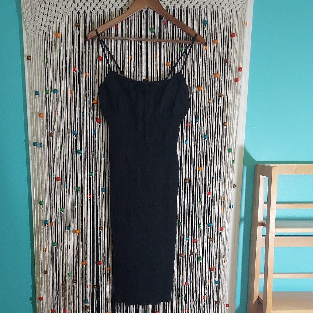 J. Crew Smocked Tie-front Linen Midi Dress